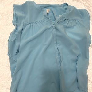 J Crew Light Blue Sleeveless Blouse